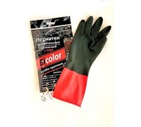 Перчатки хозяйственные BICOLOR M  КонтинентПак 12/120 НФ-00002545