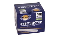 Зубочистки в индивид. БУМАЖНОЙ упаковке с ментолом (500 шт) АВИОРА  (1/50уп) 8963