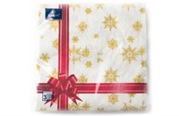 НГ Салфетки 33х33, 20 шт,3 сл. (12 уп) ПОДАРОК КРАСНАЯ ЛЕНТА НФ-00025792