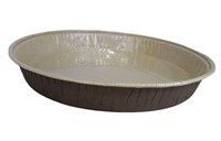 Форма бумажная ЛАМИНИРОВАН одноразовая С200-25LB (D218*D198*H25) 840мл ШОКОЛАД КРУГЛАЯ    130/780 шт НФ-00015649