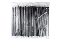 Трубочки для коктейля в инд.пп.уп. 8х240 прямая черная /20х250шт/ (5000) СПЛ 20646