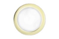 Тарелка  д 230 с каемочкой РОМБИКИ золото  36уп*6шт (216шт) 21201