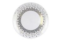 Тарелка  д 230 с каемочкой КАПЕЛЬКИ золото  36уп*6шт (216шт) 21208