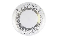 Тарелка  д 190 с каемочкой КАПЕЛЬКИ золото  36уп*6шт (216шт) 21209