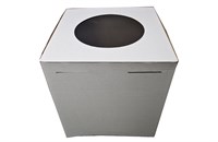 Короб картонный д/тортов с окном 300х300х190 белый (50шт) 22851