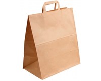 Пакет Крафт с ПЛОСКОЙ ручкой 240х140х280 (250/50) ПП НФ-00022162