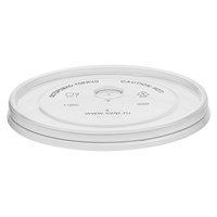 Крышка прозрачная плоская ПП отверстие пробивается д.90 (20упх50шт) (1000шт) ВЗЛП (3007П)  НФ-00022397