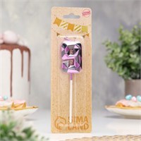 Свеча для торта «Алмаз», цифра 9, фиолетовый металлик НФ-00025171