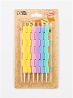 Свечи для торта «Тетрис», 6 шт., разноцветные НФ-00025196