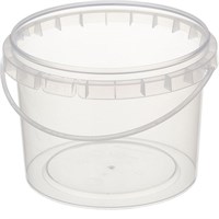 Ведро/крышка 3,3 л круглое прозрачное 1/80 ЮГ НФ-00025554
