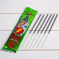 Бенгальские огни золотые, 6 шт., 25 см, горение 60 сек. НФ-00025607