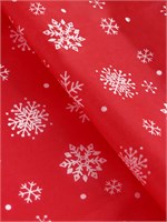 Бумага новогодняя упаковочная тишью «Снежинки на красном», красная, 50×66 см НФ-00025891