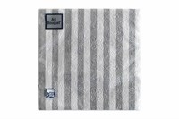 Салфетки 33х33 3 - слойн. Art Bouquet 16 шт (12 уп) Барокко полосы серебряные 24069