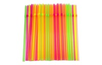 Трубочки для коктейля  5х210 с изгибом флюр./неон /48х250шт/ (12000) цветные 124