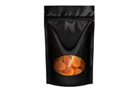 Пакет бумажный дой-пак ЧЕРНЫЙ 220х300 (55+55) (200шт) с овальным окном   22303