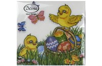 Салфетки 25х25 1-слойн. ДЕСНА 40л (32 уп) Цыплята 6633