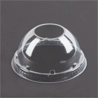 Крышка прозрачная купол Pet (ПЭТ) ЮНИФОЛ с отверстием д. 95  (8упх100шт)  (800шт) НФ-00019828