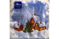 НГ Салфетки 33х33 3-х сл. (PERO Prestige) 20 л/12шт "НОВОГОДНЯЯ НОЧЬ" НФ-00013401