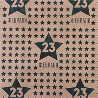 Бумага упаковочная крафтовая «23 февраля», 50×70 см НФ-00025902