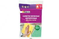 Салфетка из вискозы 30х38  PATERRA  5 шт (40уп)  сверхпрочные 18363