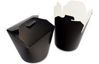Короб бумажный для лапши China Pack (чина пак) /d1-85x105,d2-90,h-97/ Черный 450мл (500шт)в сп 50шт 14483