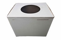 Короб картонный д/тортов с окном 400х300х260 белый (10шт) 23716