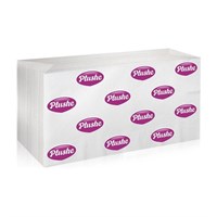 Полотенце бумажное Plushe Professional (плюше) восстан. целлюлоза Z-сл 150л белый, 2-слой 1/18кор ЮГ НФ-00015375