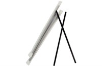 Трубочки для соков 8*240 мм прямые ЧЕРНЫЕ в ИНДИВ. бумажной упаковке 250 шт. 16 уп. в кор. НФ-00024730