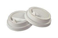 Крышка для стак. Каштан  д.80мм (0,250л) белая (20уп х100шт)  (2000шт) 13741