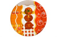 Бум тарелка Папирус д.230мм Томатная рапсодия /10уп * 50шт/ (500шт) 13527