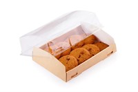 ДоЭко контейнер под десерт OpBox (опбокс) 1000 с прозр крышкой 185х140х55 (50/200шт) 11576