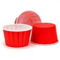 ДоЭко форма бум Маффин д50мм в40мм красно-белая (100/3000шт) НФ-00001990