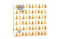 НГ Салфетки 33х33, 20 шт,3 сл. Art Bouquet (12 уп) НГ ЗОЛОТЫЕ ЕЛОЧКИ 20823