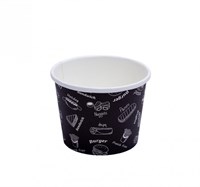 Контейнер бумажный Комплимент Блэк d=98/h=74 300 мл 25/300 НФ-00017074