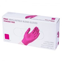 Перчатки РОЗОВЫЕ PINK Винил Нитрил 100шт размер XS (ДД) НФ-00019413
