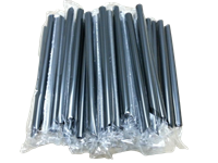 Трубочки для коктейля в инд.ПП.уп. БАБЛ ТИ 12х240 прямая черная (10упх200шт) (2000) МГ НФ-00022978