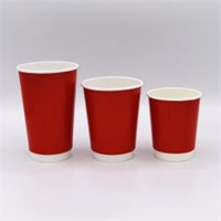 Бум стакан ПРЕСТИЖ Красный  2-х слойный 250 мл (25/500) НФ-00023117