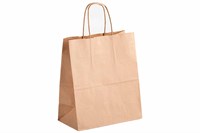 Пакет Крафт с КРУЧЕНОЙ ручкой 240х140х280 ПП (250/50) М НФ-00024394