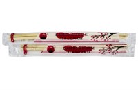 Палочки Лингер для еды в индив. полиэт. упаковке 23см с зубочисткой (30уп х 100шт) LINGER 19864