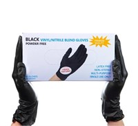 Перчатки Черные Wally Винил Нитрил 100шт размер XS (ДД) НФ-00022122