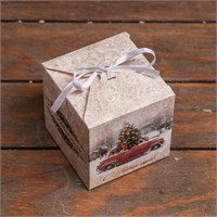 Коробка складная, подарочная новогодняя «Зимний пейзаж» 10×10×10 см НФ-00025341