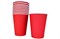 Миксы Стакан 250мл (бум) Красный 10 шт (60шт/кор) 14568